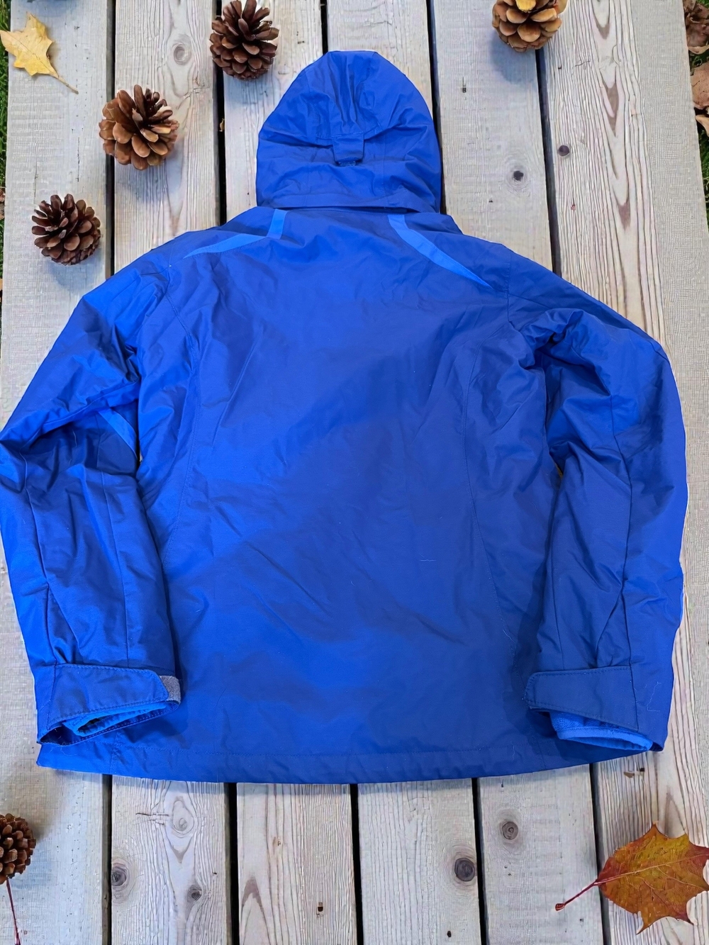 Columbia Interchange Omni-Tech Men’s Large Blue Hooded Waterproof Jacket Coat - Picture 2 of 6